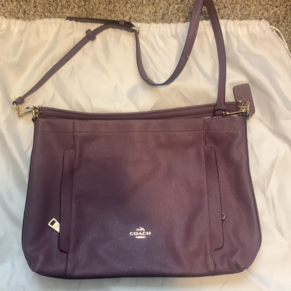 Coach hand bag purple